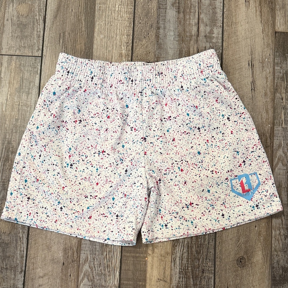 Youth Baseball Lifestyle 101 White Splatter Shorts